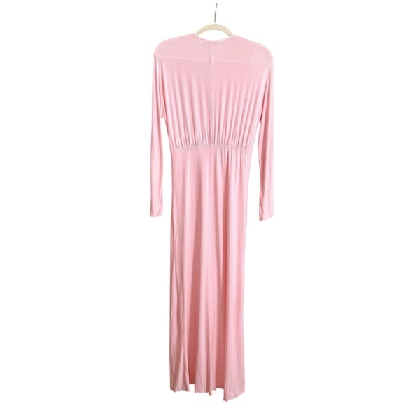 I. MAGNIN Vintage 1970s Pink Modal Maxi Night Dress – Loungewear Glam Size Small - Picture 11 of 16